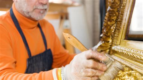 applying gold to carved furniture